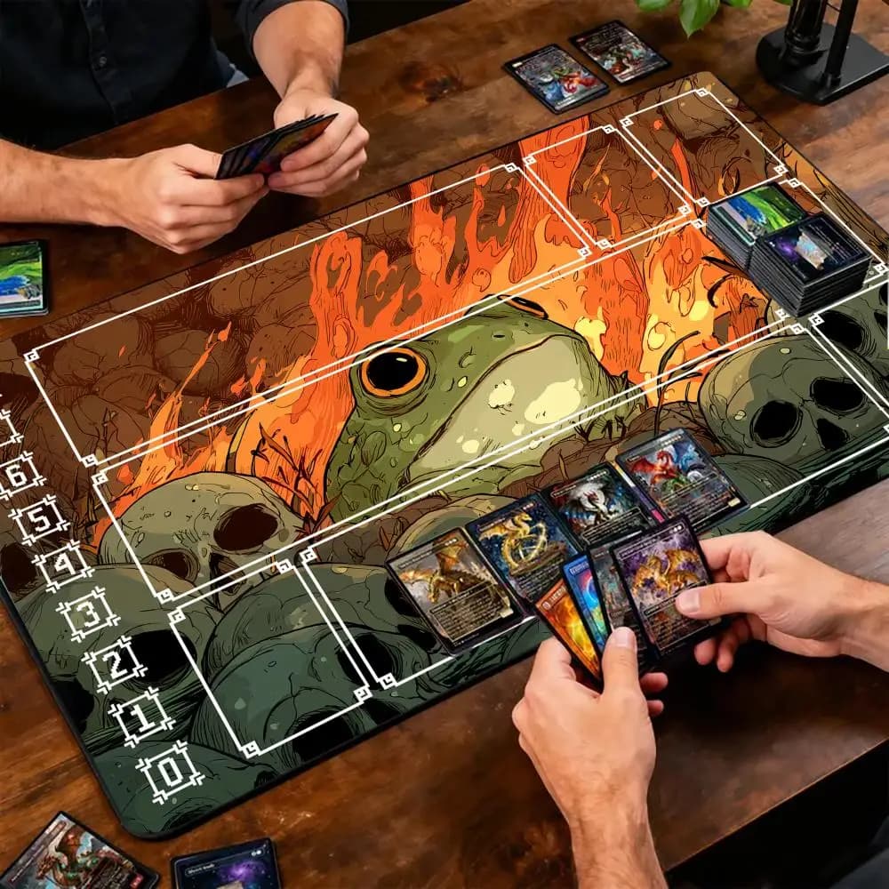 Tappetino per mouse da ufficio con design a forma di rana, con supporto per il polso, tappetino da scrivania per giochi MTG tcg, tappetino da scrivania antiscivolo, tappetini per mouse da gioco, tappetino da gioco