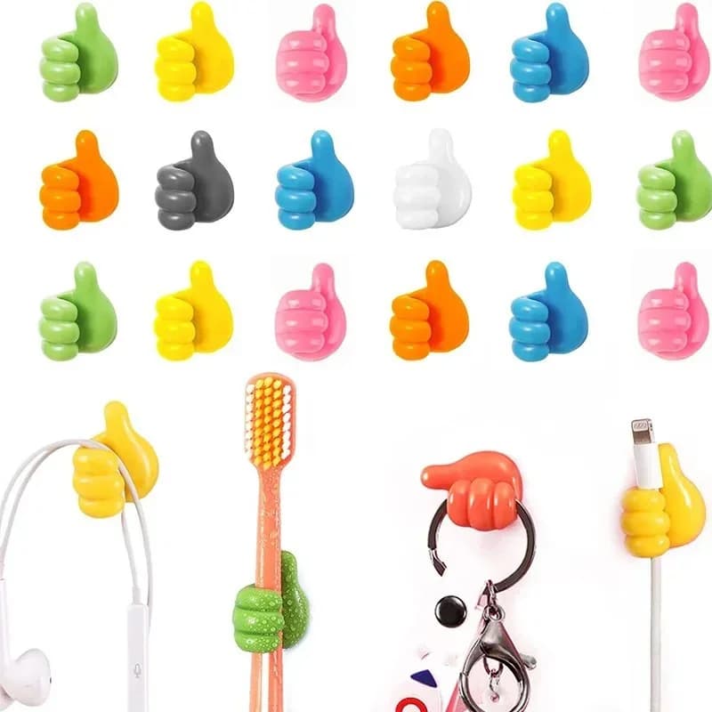 1-10PCS Thumb Up Cavo Avvolgitore Gancio Cavo USB Cavo di Alimentazione Autoadesivo Mini Gancio Casa e Ufficio Cavo Dati Clip Filo Organizzatore da scrivania
