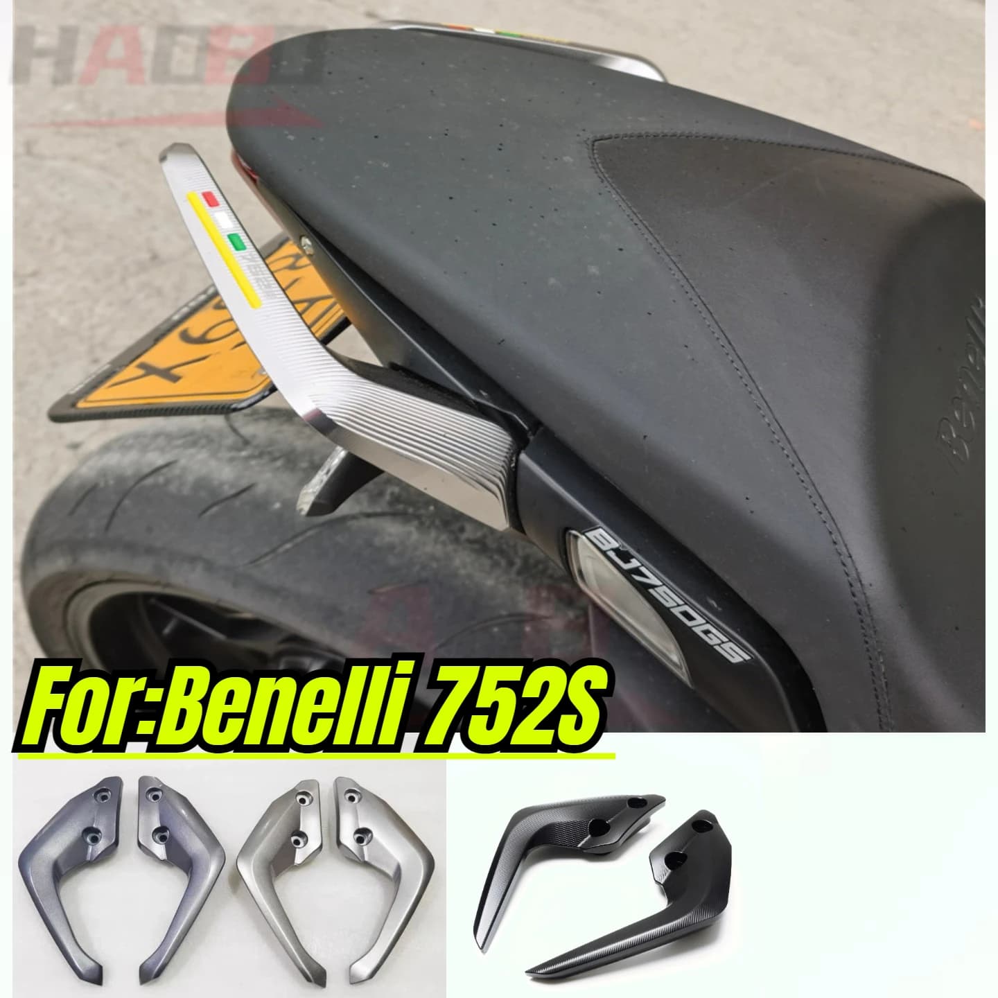 Motorcycle Accessories Left Right Back Armrest Support Luggage Rack For Benelli 752S BJ750GS Passenger Aluminum alloy Armrest