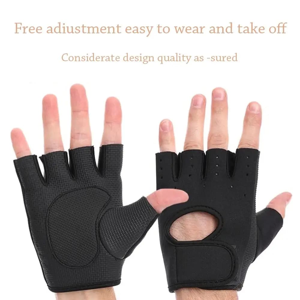 Silicone Palm Fitness Gloves Breathable Hollow Back Fitness Gym Mittens Non-slip Dumbbells Gloves Women Men