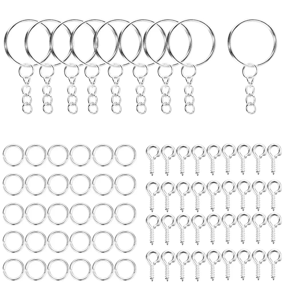 Borchie a forma di pecora in lega da 110 pezzi, passanti chiusi, portachiavi, kit per la creazione di gioielli, utilizzati per portachiavi fai da te, accessori decorativi
