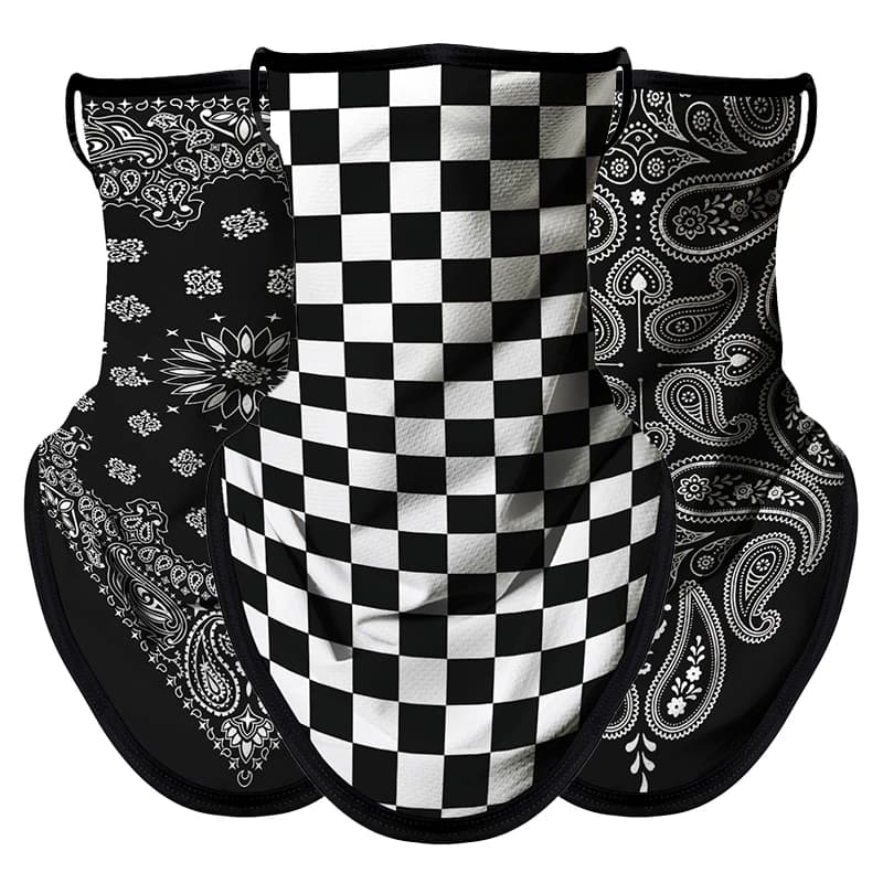Hip-hop 3D Printed Ear Hanger Hip-hop Anti-dust Ski Covers Multi-functional neck Solar fast drying scarf for motorcyclist