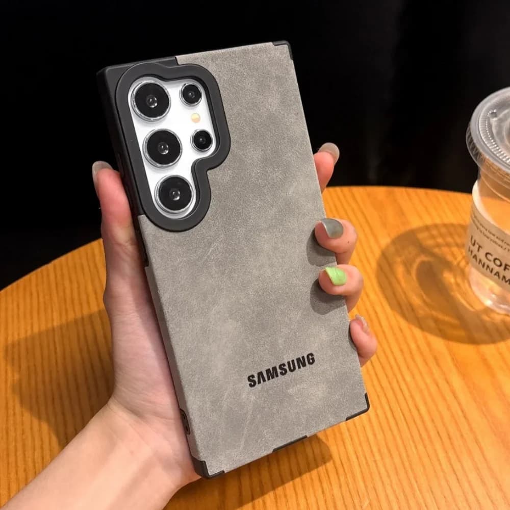 Luxury for Magsafe Matte Suede Leather Case For Samsung S26 S24 S25 S23 Ultra Plus Magnetic Wireless Cahrging Protection Case