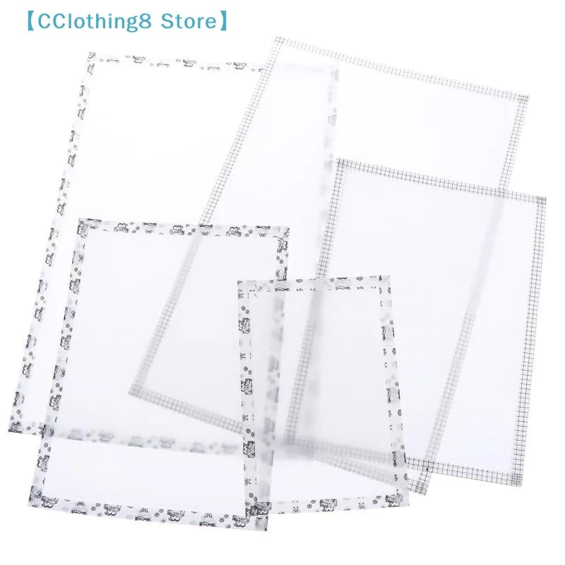 5Pcs Handmade Perler Beads Baking Cloth Edge-stitched Transparent Iron-on Mat Heat-resistant Paper DIY Accessories【AliS8】