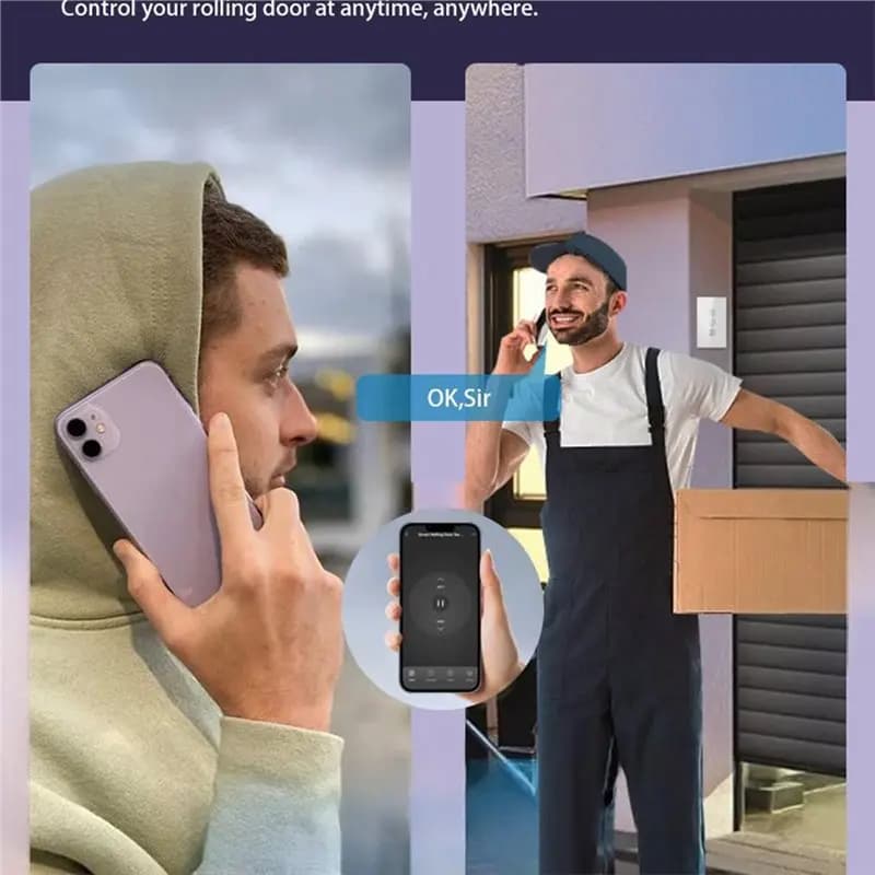 Interruttore Smart per Tapparelle GYTB-US con Spina USA, Controllo Touch Wi-Fi 2.4GHz, Compatibile con App Tuya, Richiede Cavo Neutro