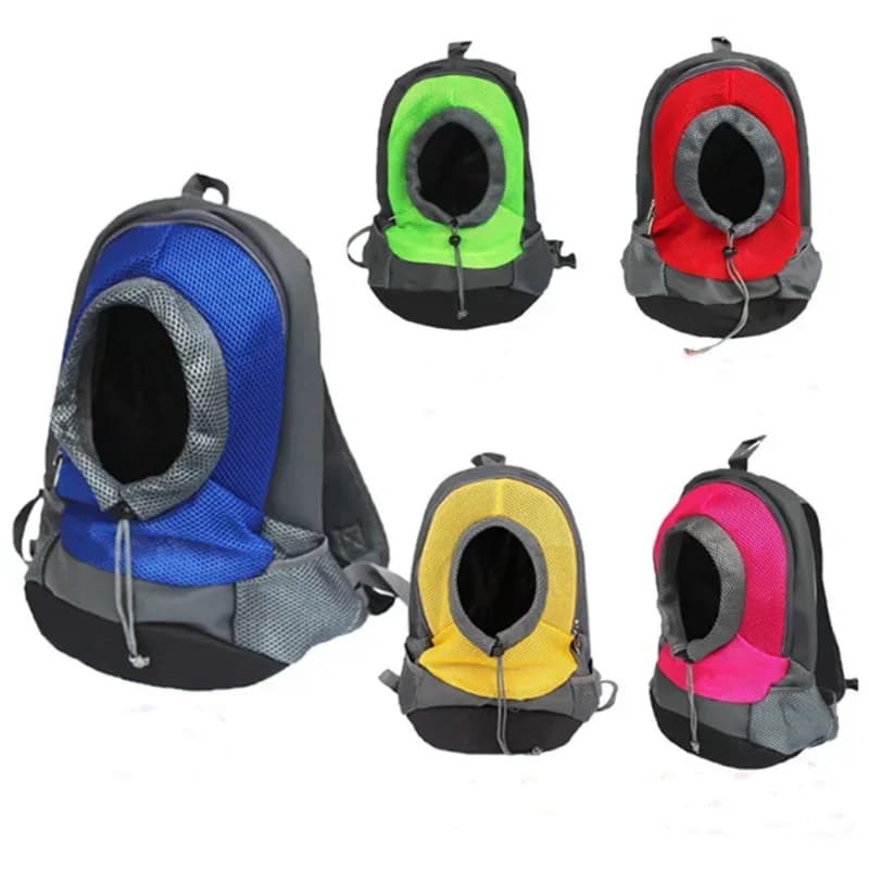 Borsa da viaggio portatile per cani e gatti da viaggio all'aperto con doppia spalla e rete traspirante per l'uso anteriore