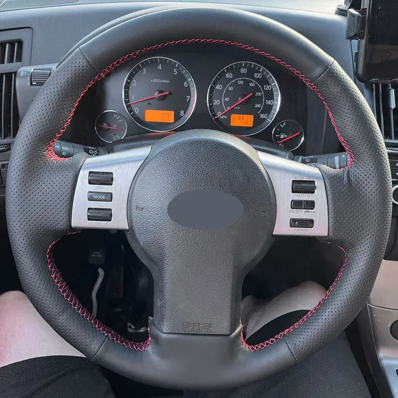 Black leather cover for Nissan 350Z 2003 2005 2006 2007 2008 2009 Interior cars Soft perforated leather cover