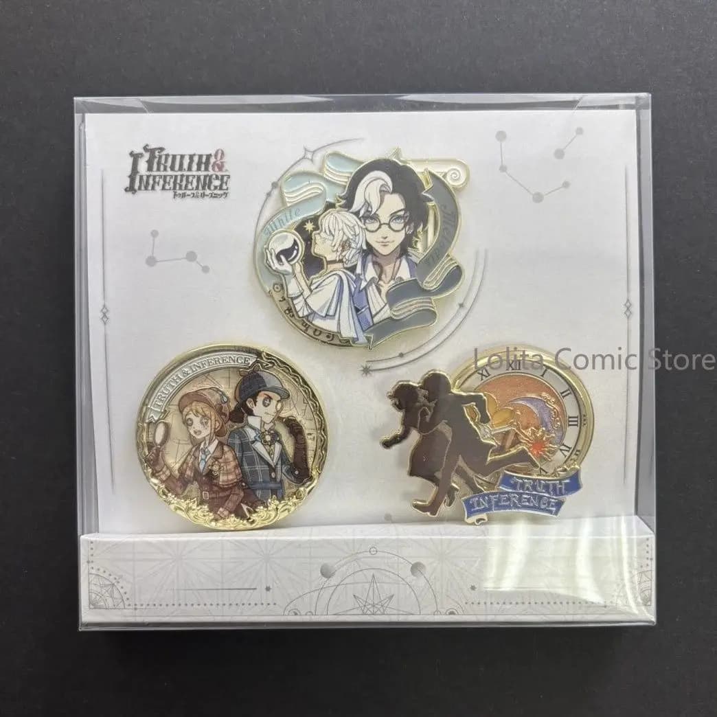 Anime Identity V Quarto Anniversario Seer Joseph Desaulniers - Distintivo in Metallo da Collezione, Spilla, Pin, Badge per Zaino Cosplay