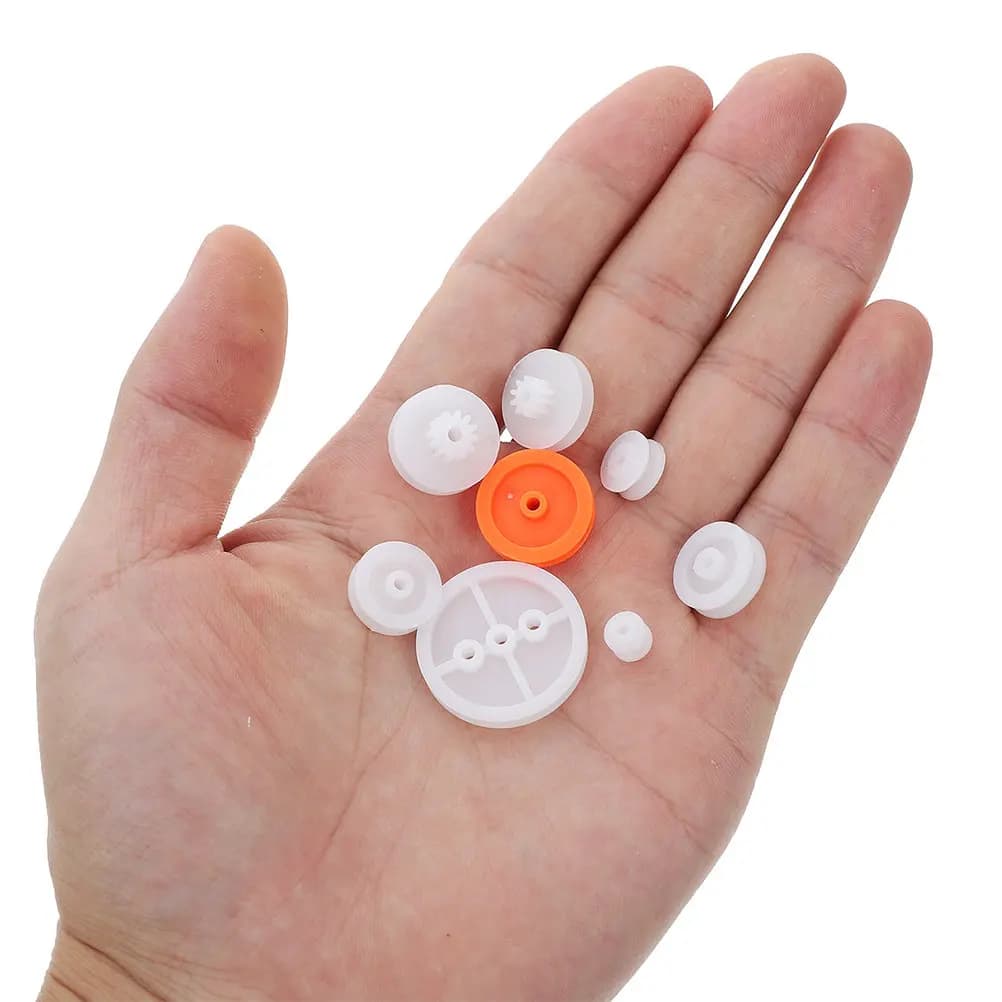 Set di Pulegge in Plastica e Cinghie in Gomma per Modelli RC di Veicoli e Aerei, Trasmissione Stabile e Facile
