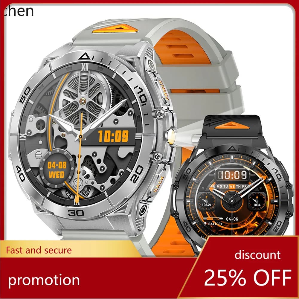 Zml smart watch bluetooth call sports mode flashlight watch
