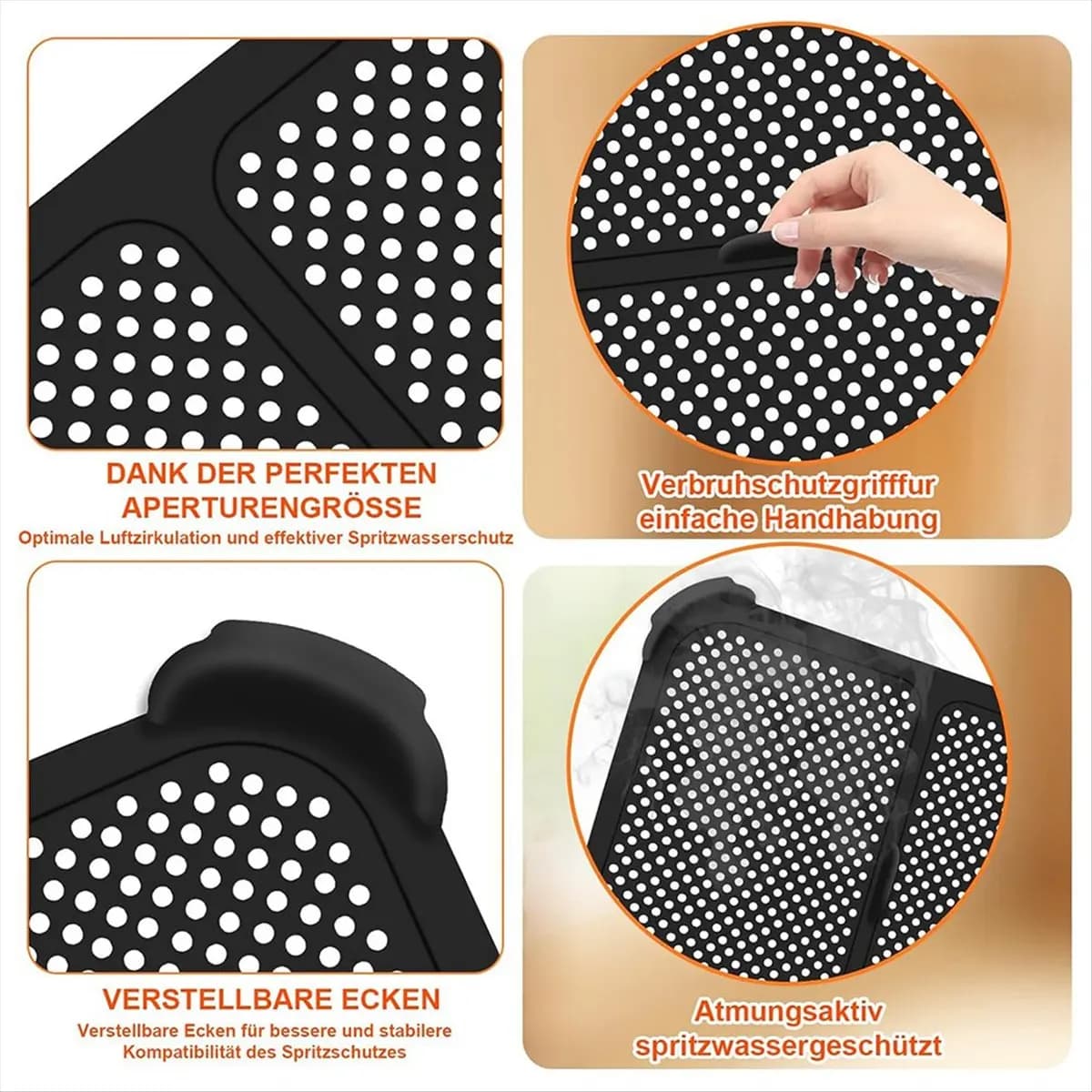 (A64E) 2 Parts for Ninja Foodi Max Dual Zone AF400EU AF451EU, Silicone Air Fryer Ninja