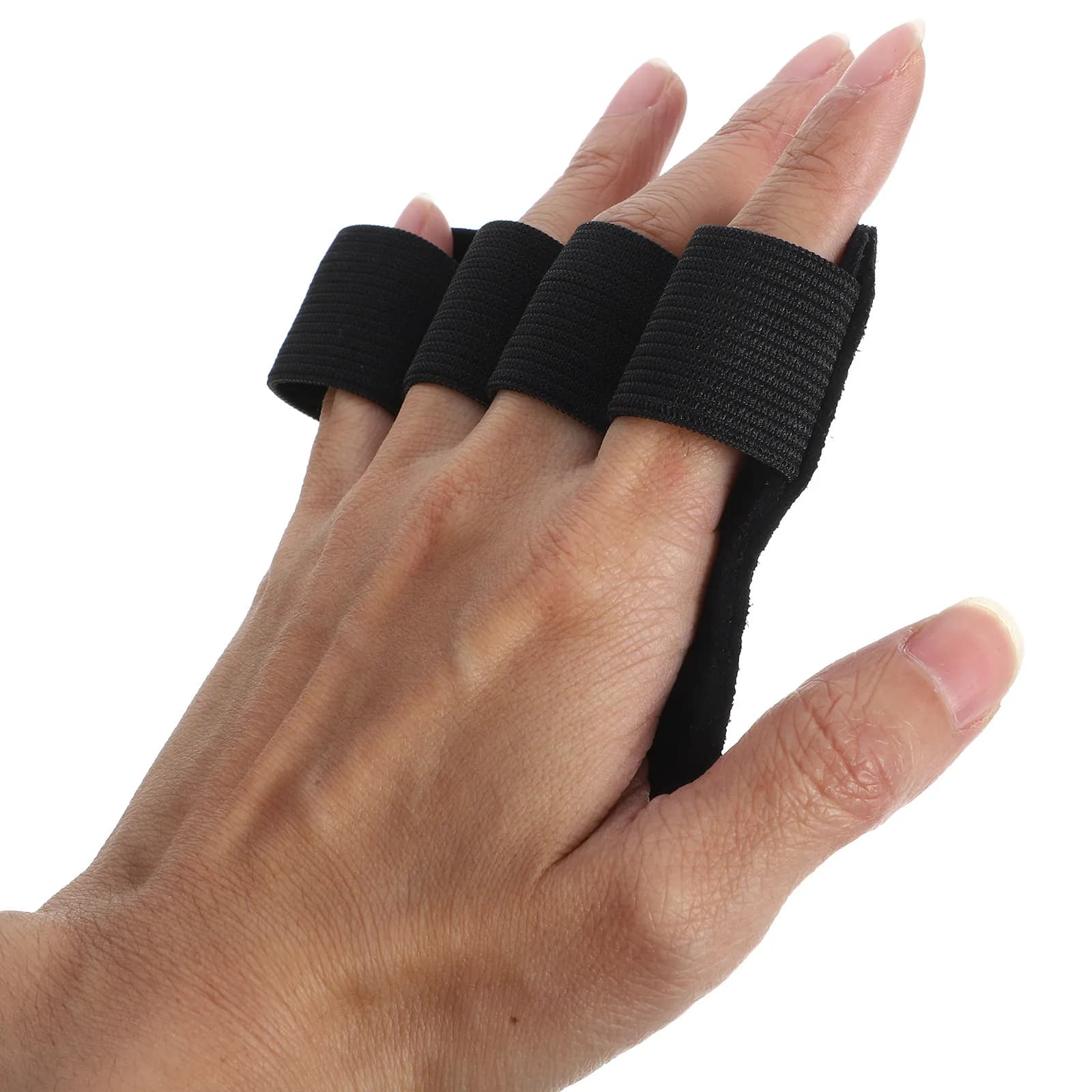 1Pair Four Finger Gym Gloves Nylon Non Slip Weight Lifting Hand Pads Protective Grip for Pull Up Training Fitness