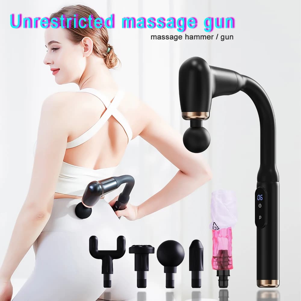 Portable massage pad for deep tissues for the body, arms, back, muscle massager, portable wrap gun case, designed for women in plush