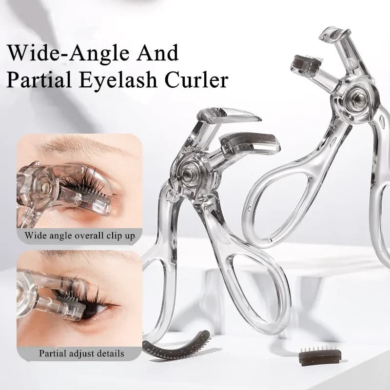Portable curling comb with wide-angle teeth for partial eyelashes, tool for curling eyelashes, easy to use, for a styling that enlarges eyes