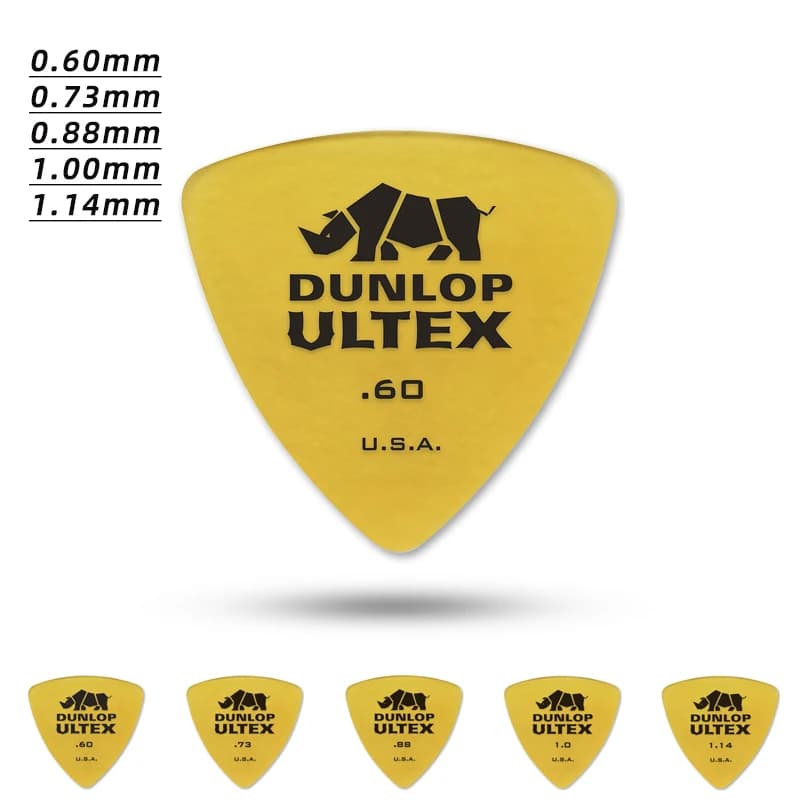 Dunlop Pick.426R Rhinoceros TRIANGLE serie Materiale ULTEX Plettro per chitarra acustica/elettrica. Spessore: 0,60/0,73/0,88/1,00/1,14 mm.