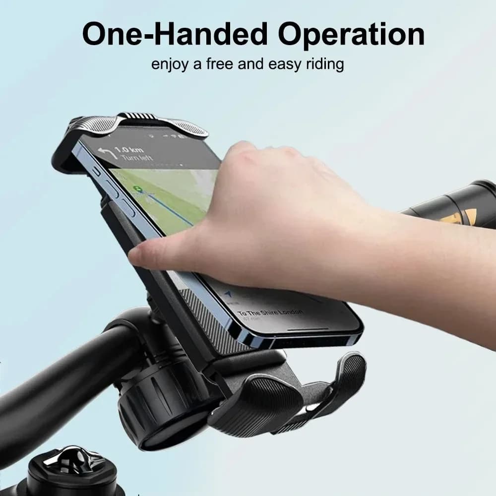 Supporto antiscivolo antiurto Supporto universale regolabile per telefono da bicicletta Staffa di navigazione GPS per moto per tutti gli smartphone