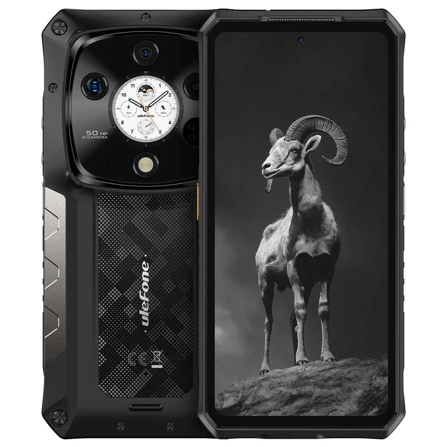 Ulefone Armor 28 Pro 5G AI Smartphone robusto 120W 10600mAh 6,67"AMOLED 16GB+512GB 64MP Visione notturna Doppio schermo Android 15 NFC