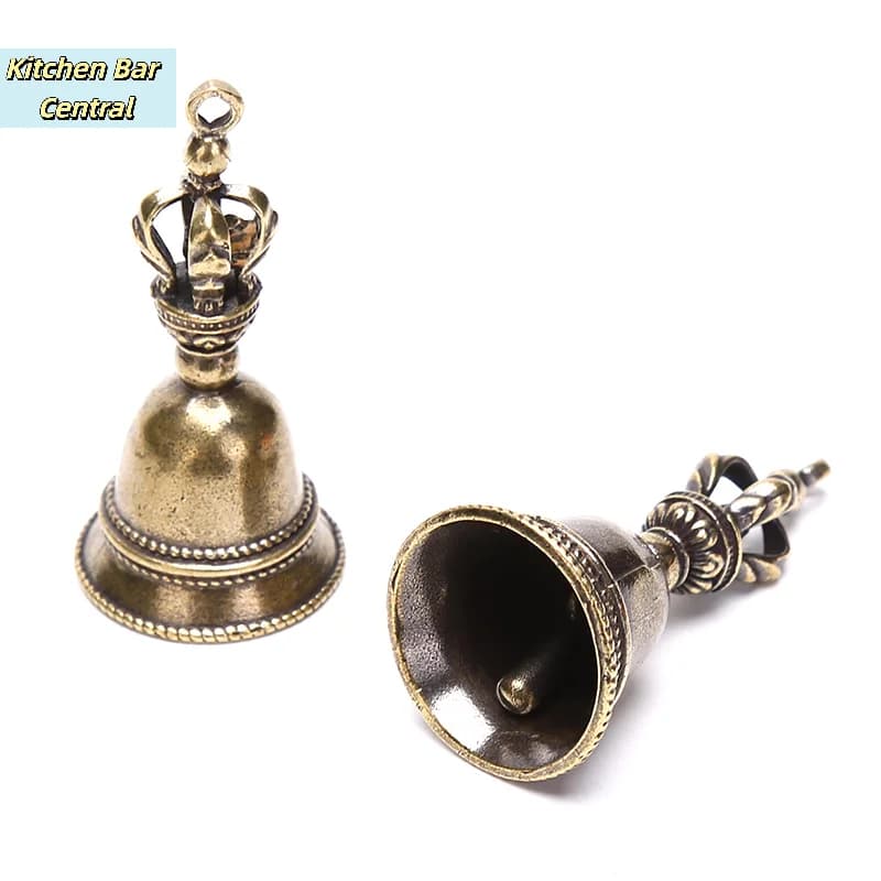 【1PC Brass Handicraft Magic Bell Wind Bell Tibetan Bronze Bell Keychain Pendant】