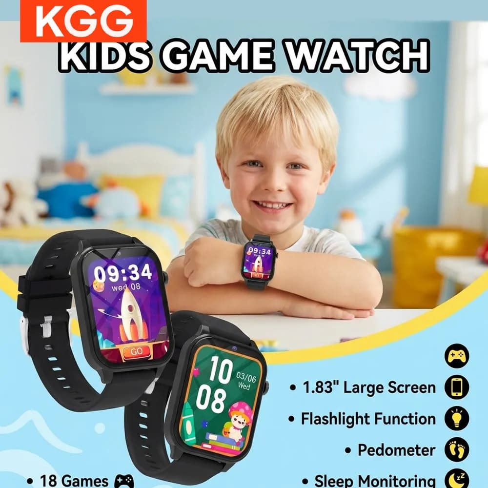 Orologio Intelligente Multifunzionale per Bambini con Fotocamera, Giochi, Monitoraggio del Sonno, Sveglia e Torcia, Regalo Perfetto per Feste e Compleanni