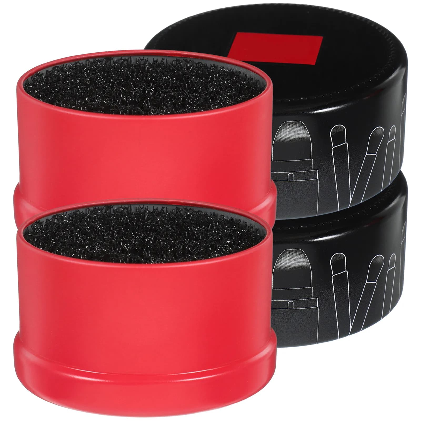 2 Pezzi Scatola Pulitore Pennelli Trucco, Spugna Asciutta Compatta Leggera per Pulizia Rapida Senza Acqua, Strumento di Bellezza per Tutti i Tipi di Pennelli