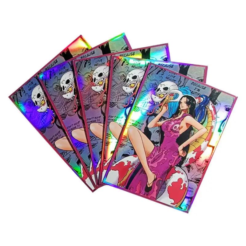 60 pz/set One Piece Boa Hancock Flash Card Sleeve OPCG Sleeve Anime e Gioco Collezione di Carta di Copertura Protettiva Regalo Giocattolo 67*92mm