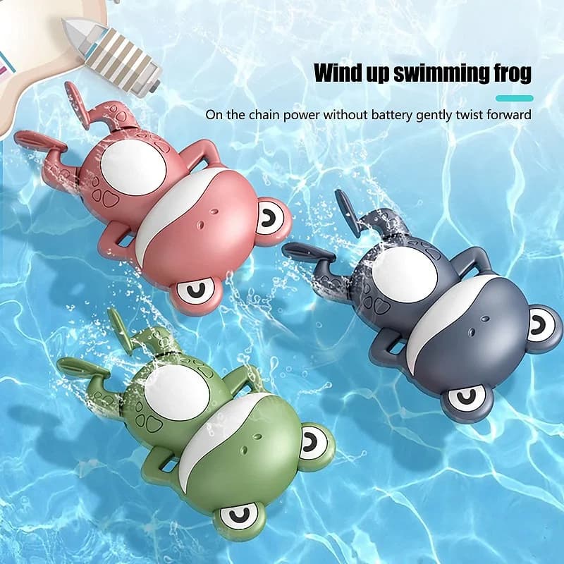 Frog Shaped Bathroom Toy: Non toxic plastic, suitable for water games, ideal partner for shower and pool games, summer holiday gift