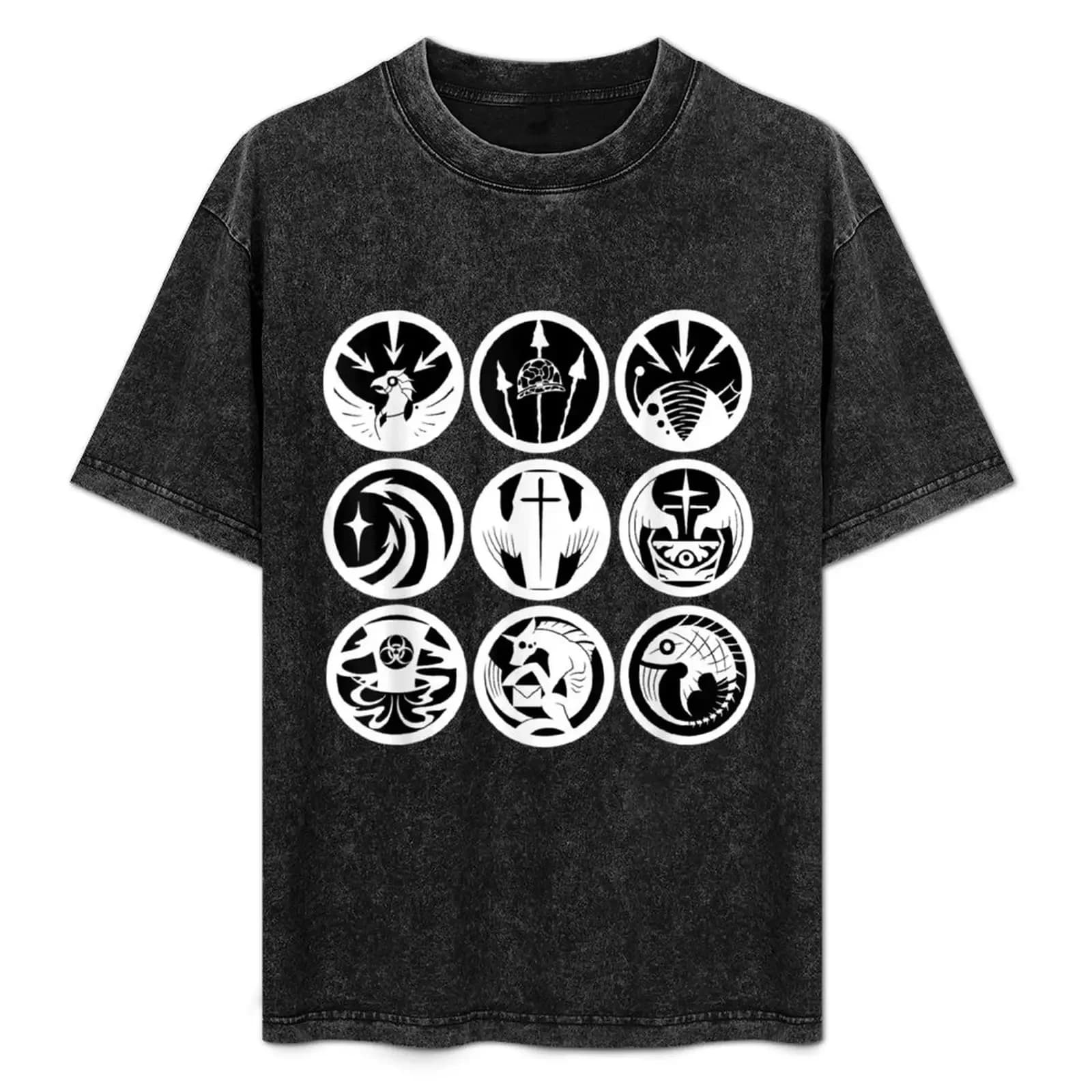 T-shirt 9 SCP Factions Logos Foundation a maniche corte casual da festival