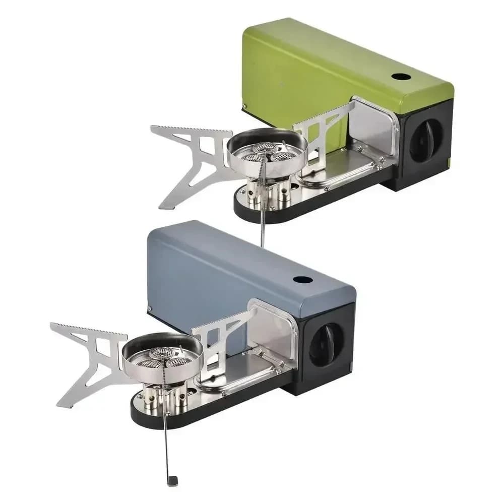 Fornello a gas portatile da campeggio BRS-97 3800W Fornello a cassetta pieghevole Forno a cassetta in acciaio inossidabile Bruciatore a gas Accessori da campeggio