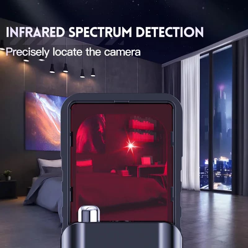 Rilevatore Professionale di Telecamere Spia Nascoste, Strumento Anti-Spionaggio, Localizzatore GPS, Rilevatore di Dispositivi Spia, Scanner di Sicurezza a Infrarossi per Segnali RF Wireless