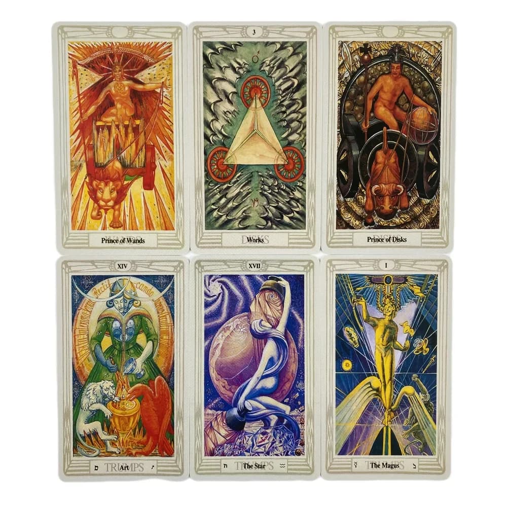 Carte dei Tarocchi di Thoth, Mazzo da 78 Carte, Edizione in Inglese per Divinazione, Giochi da Tavolo