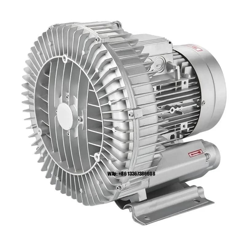 3-Phase Electric 5.5Kw High Pressure Power Regenerative Ring Blower Turbo Industrial Vortex Air Blower Aeration Side Channel OEM