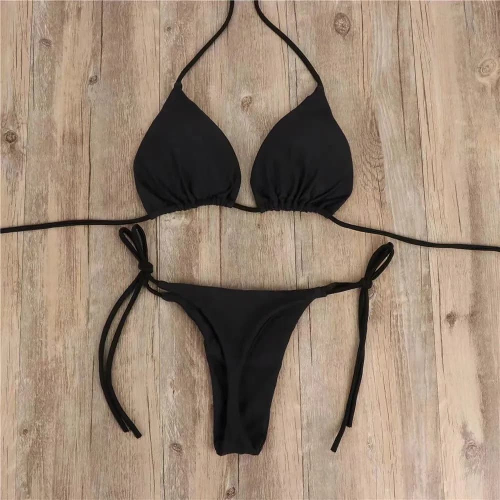 Cherry seductive European and American split swimsuit summer padded women's split slim belt women's underwear