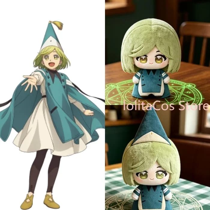 Portachiavi Peluche Kawaii Atelier Coco Cappello da Strega 10cm, Giocattolo Anime Imbottito, Ciondolo per Borsa, Mascotte, Regalo di Compleanno