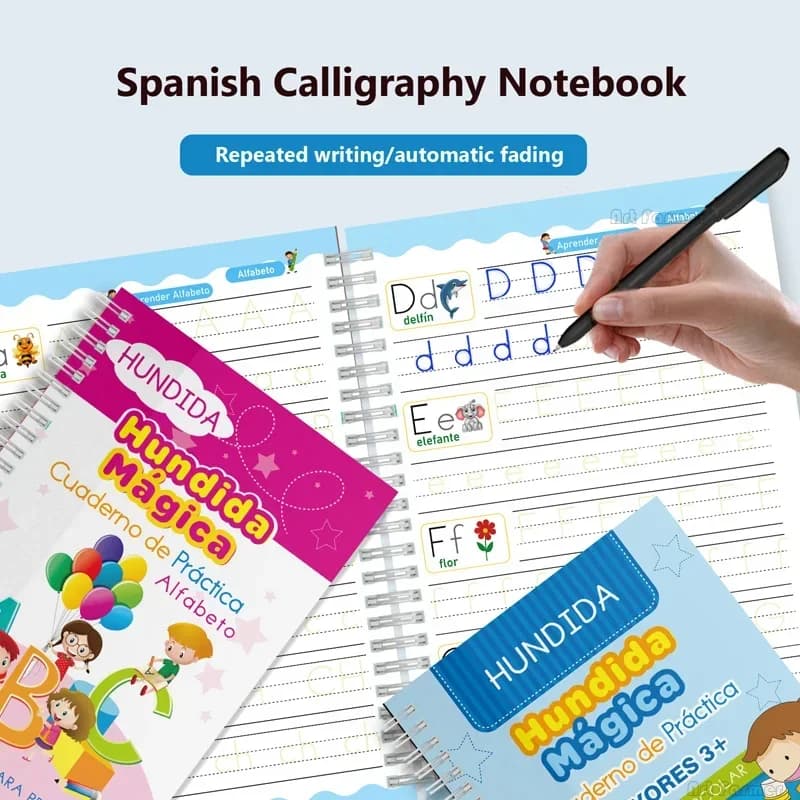 Nuovi libri di copia di libri magici per bambini Quaderno di calligrafia spagnola Montessori Apprendimento Pratica di calligrafia per bambini
