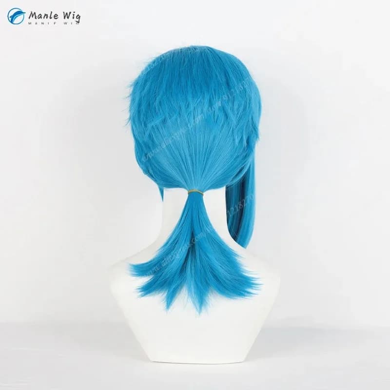 c;4\g,6'h.9/c;4\g,6'h.9/ Cosplay Wig LOL Arcane 2 Jinx Anime Wigs 45cm Pigtail Blue Highlights Purple Heat Resistant6'h\3,g'8/b'