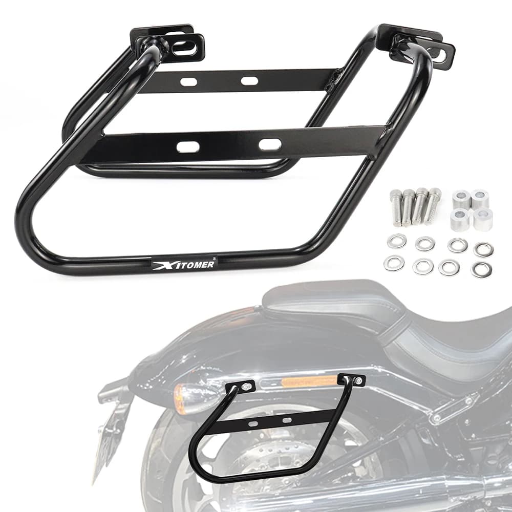 Per Harley-Davidson Softail Fat Boy/ 114 2018-2024 Portapacchi laterali per moto Staffa per borsa laterale Supporto per supporto per borsa laterale