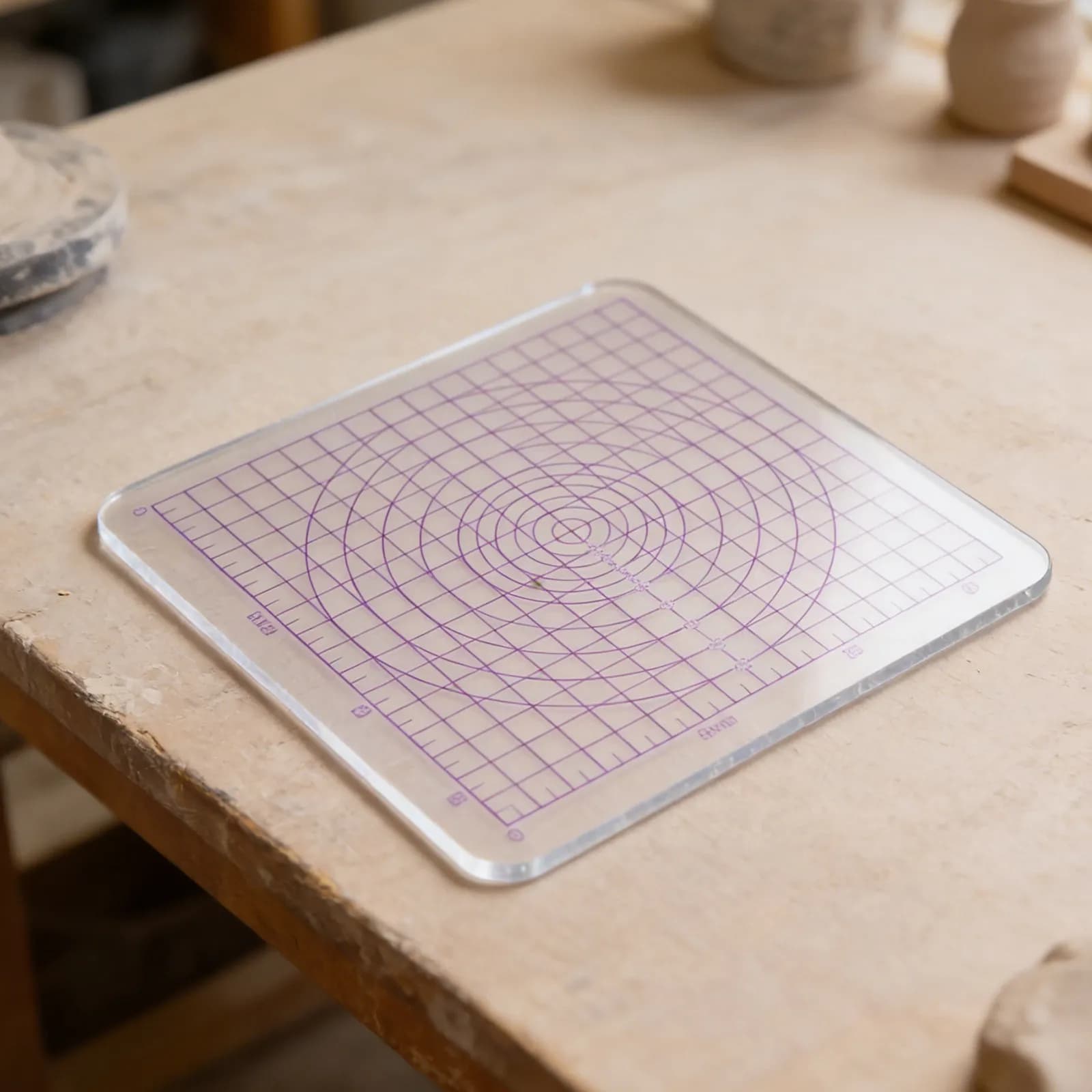 2Pcs Transparent Acrylic Clay Board Non Stick Press Plate Polymer Clay Crafting Jewelry Tools Pottery Handbuilding Sculpting Mat