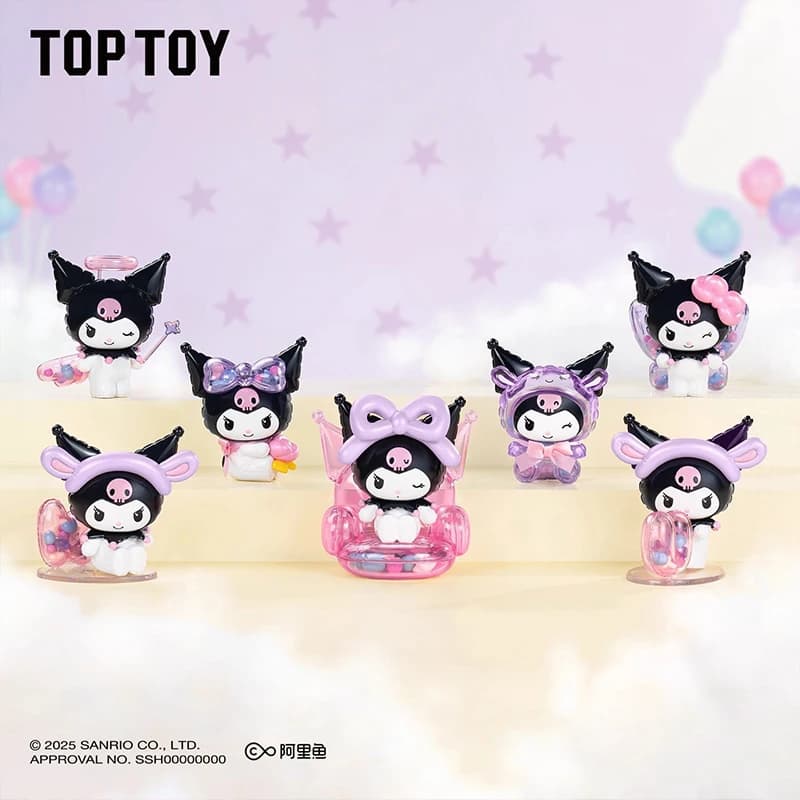 Toptoy Kuromi Balloon Master Series Modello Blind Box Trendy Play Figure Cute Desktop Doll Decoration Children Surprise Toys Gifts