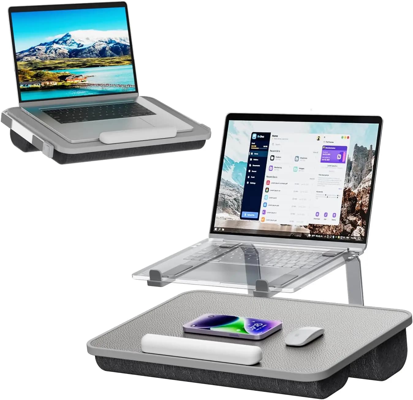 Supporto Pieghevole per Laptop, Tavolino Leggero per Letto e Divano, Adatto a Laptop e MacBook fino a 17 Pollici
