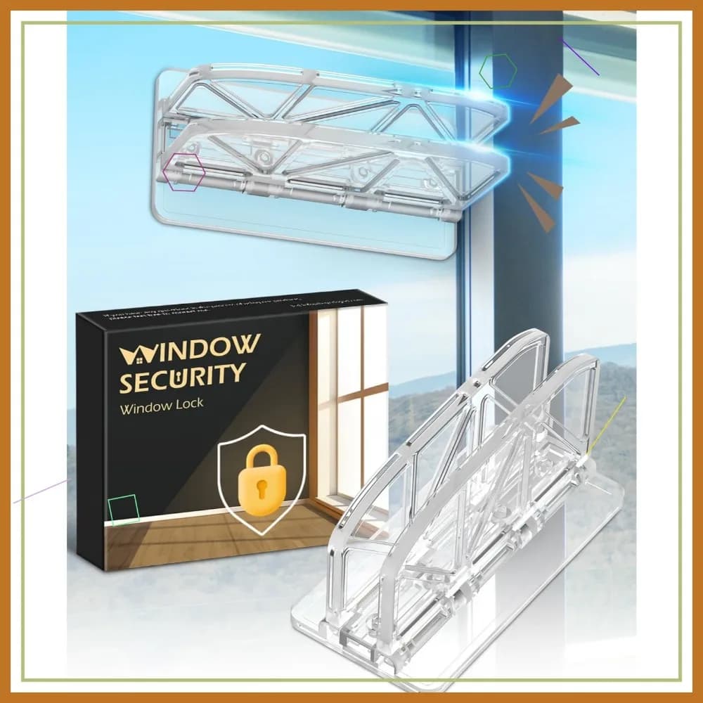 Serrature per Porte Scorrevoli e Finestre - Set da 2 per Sicurezza Bambini, Sicurezza Domestica, Chiusura per Armadio, Blocco a Barra