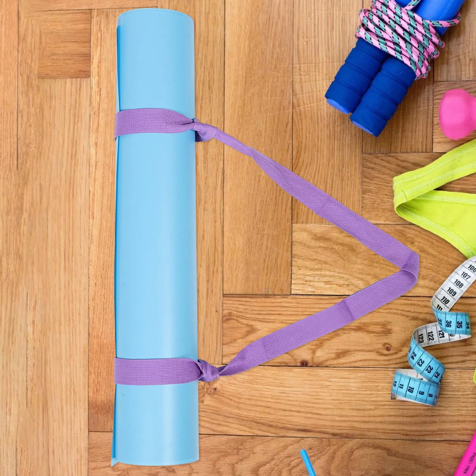 Cinghia per il trasporto del tappetino da yoga, cinghia portatile per il yoga, robusta tracolla per il trasporto di tappetini da yoga, pattini, skateboard, attrezzatura multifunzione per allenamento