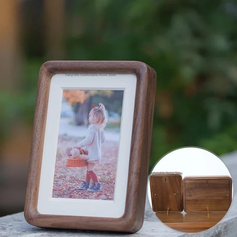 Modern Solid Wood Picture Frame Nordic Glass Living Room Friends Picture Frame Art Mural Bedroom Home Decor Porta Retrato FYPF