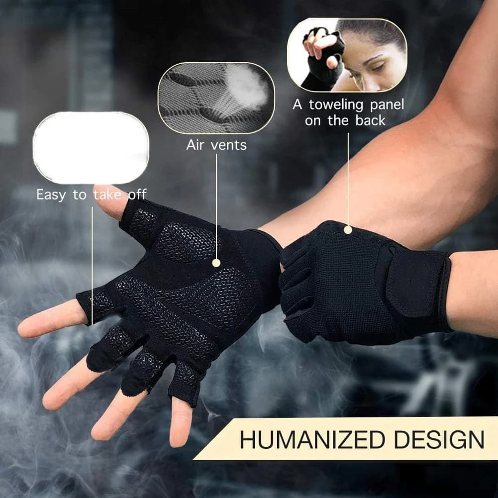 Weightlift Gloves Half-Data Gloves Gym Gloves Cycling Gloves for Men and Women for Weightlifting Cycling Gym Training