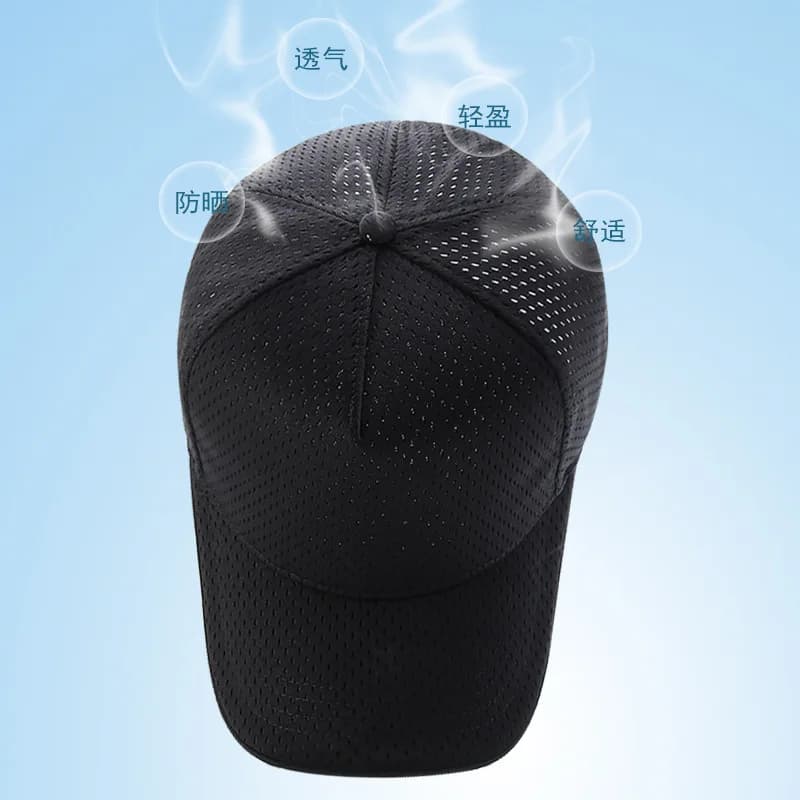 Berretto da baseball premium a rete intera - Corona alta traspirante, snapback regolabile slim fit per testa grande, cappello alla moda per uomo/donna