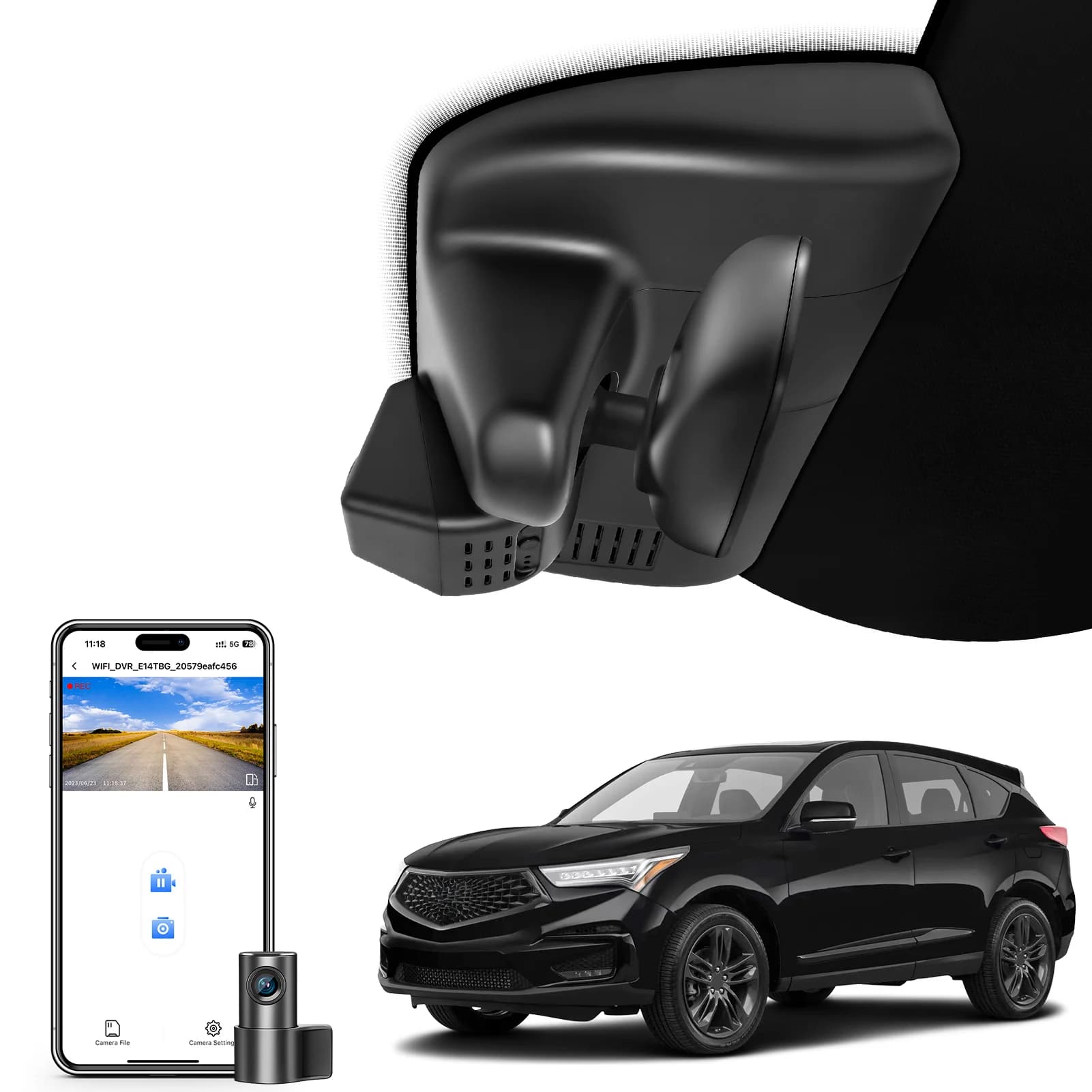 Mangoal 4K Car DVR Dash Cam for Acura RDX, Camera Recorder 2019-2025, Exclusive Model, Night Vision HD, WiFi, APP, GPS, DashCam