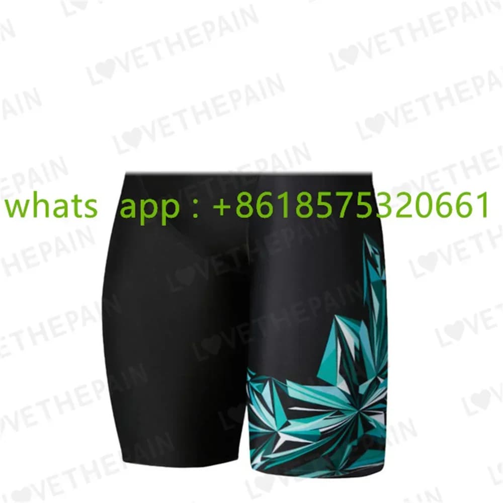 Mens Swimsuit Jammer Swimming Trunks Endurance Athletic Training Swimwear Racing Shorts Quick Dry Beach Tights Surf Swim Jammers