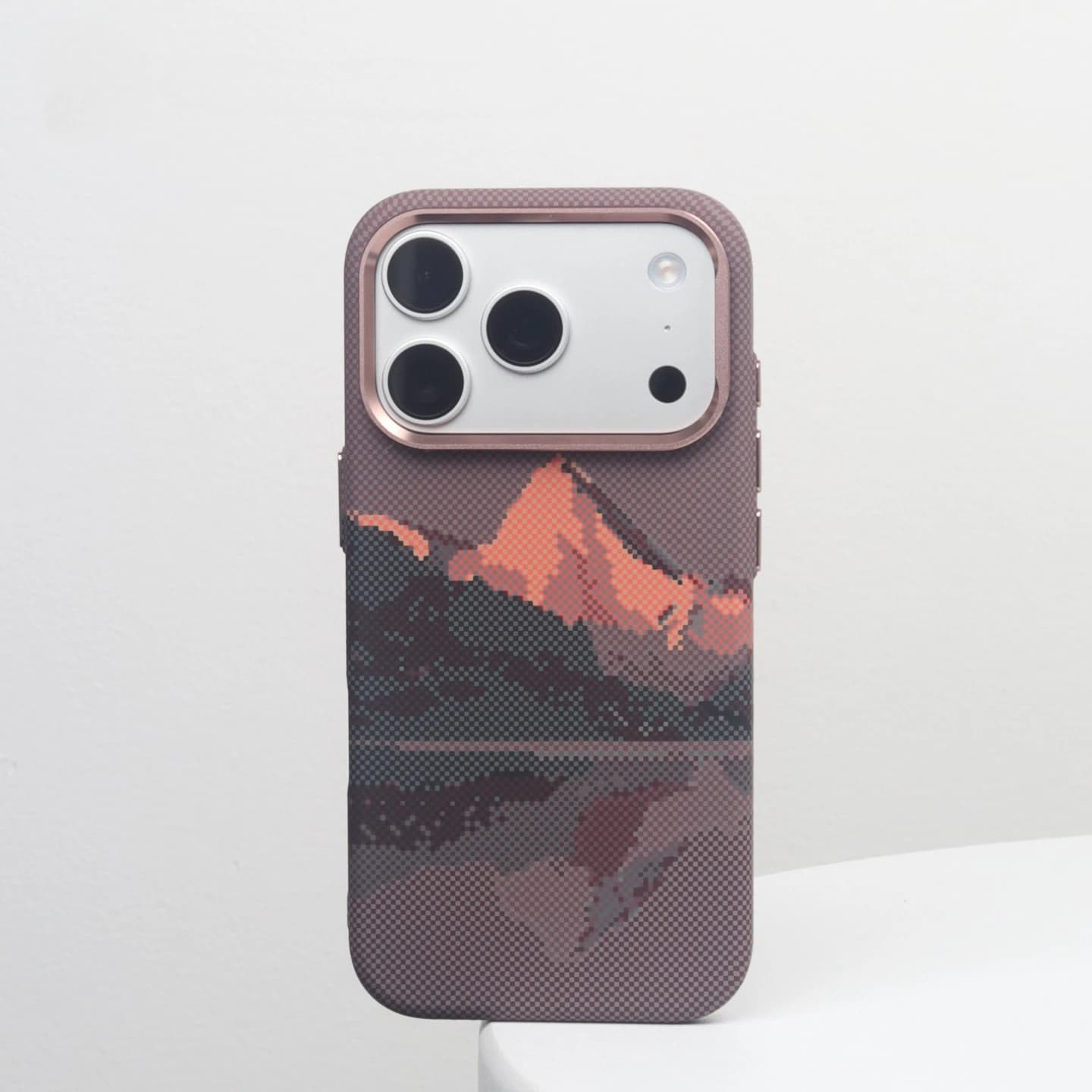 Magnetic Case Wireless Charging Cover for iPhone 17 16 15 Pro Max Mountain Hard PC Back Shell Camera Lens Protection Phone Coque