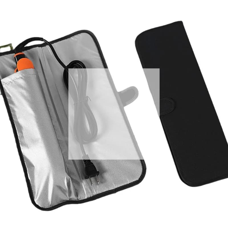 Hair Plate Holder Bag Heat Resistant Storage Bags for Curling Foldable Travel Bags for Flat Iron for Hair