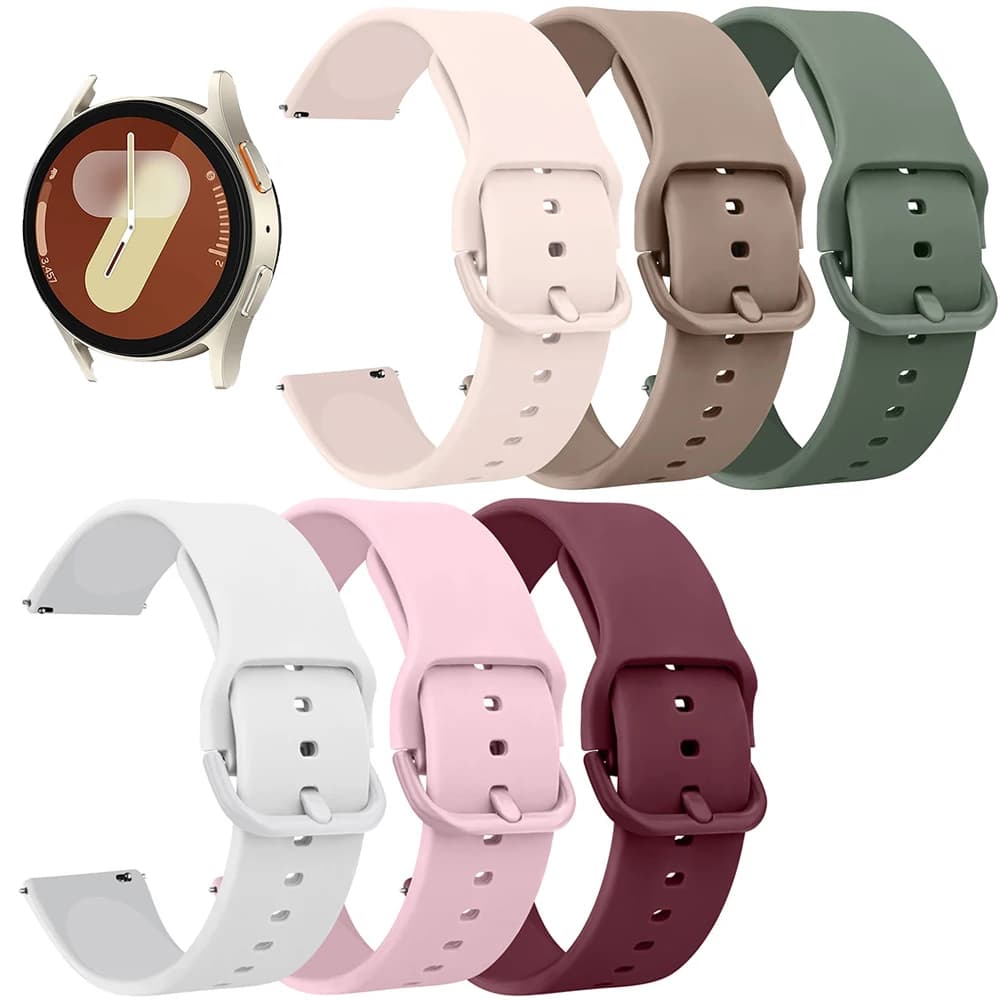 Cinturino da 20mm 22mm per Samsung Galaxy Watch 7 FE 6 4 5 pro-Classic 44mm 40mm Bracciale sportivo in silicone Huawei watch gt2 4 3 cinturino