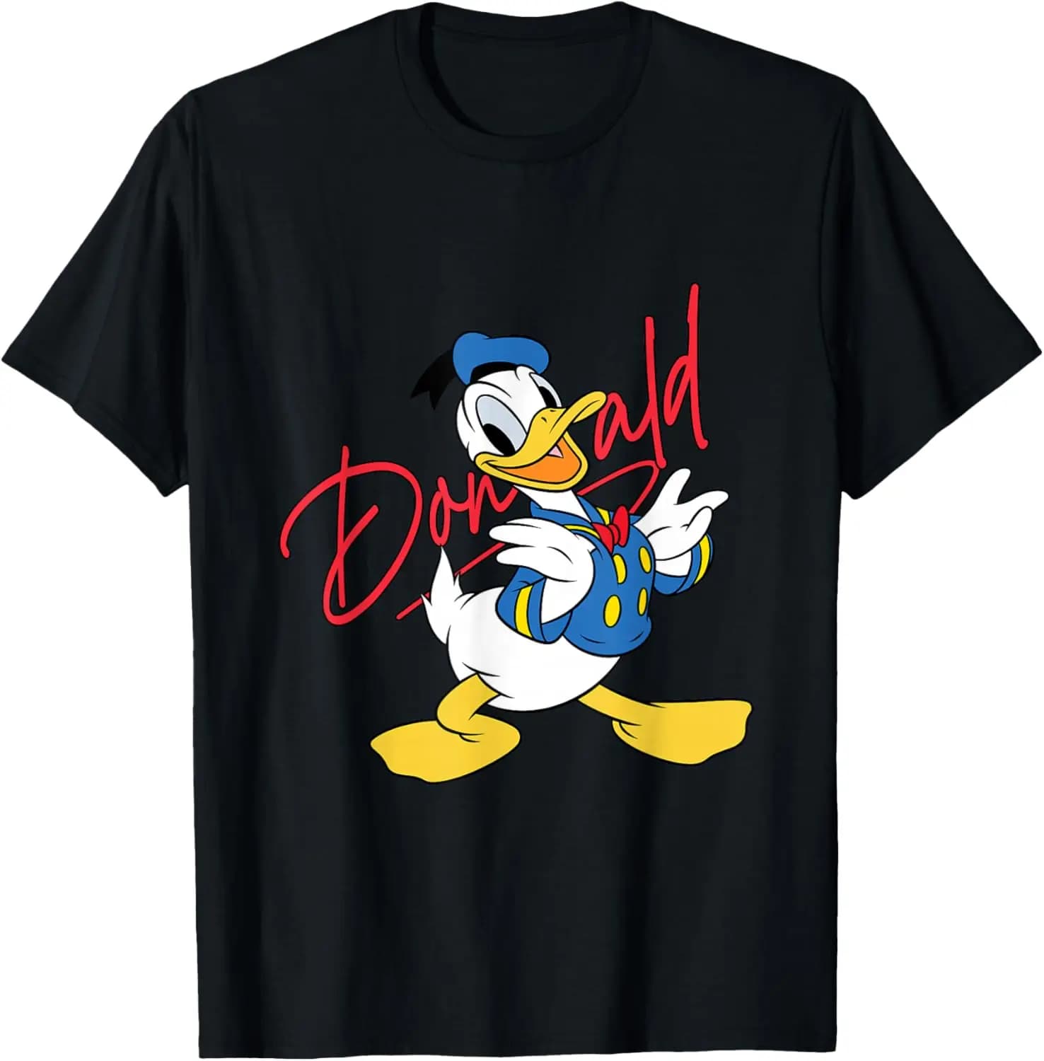 Mickey And Friends Donald Duck Classic T-Shirt Summer Short-Sleeved Breathable Sweat-Wicking Versatile Fashion T-Shirt For